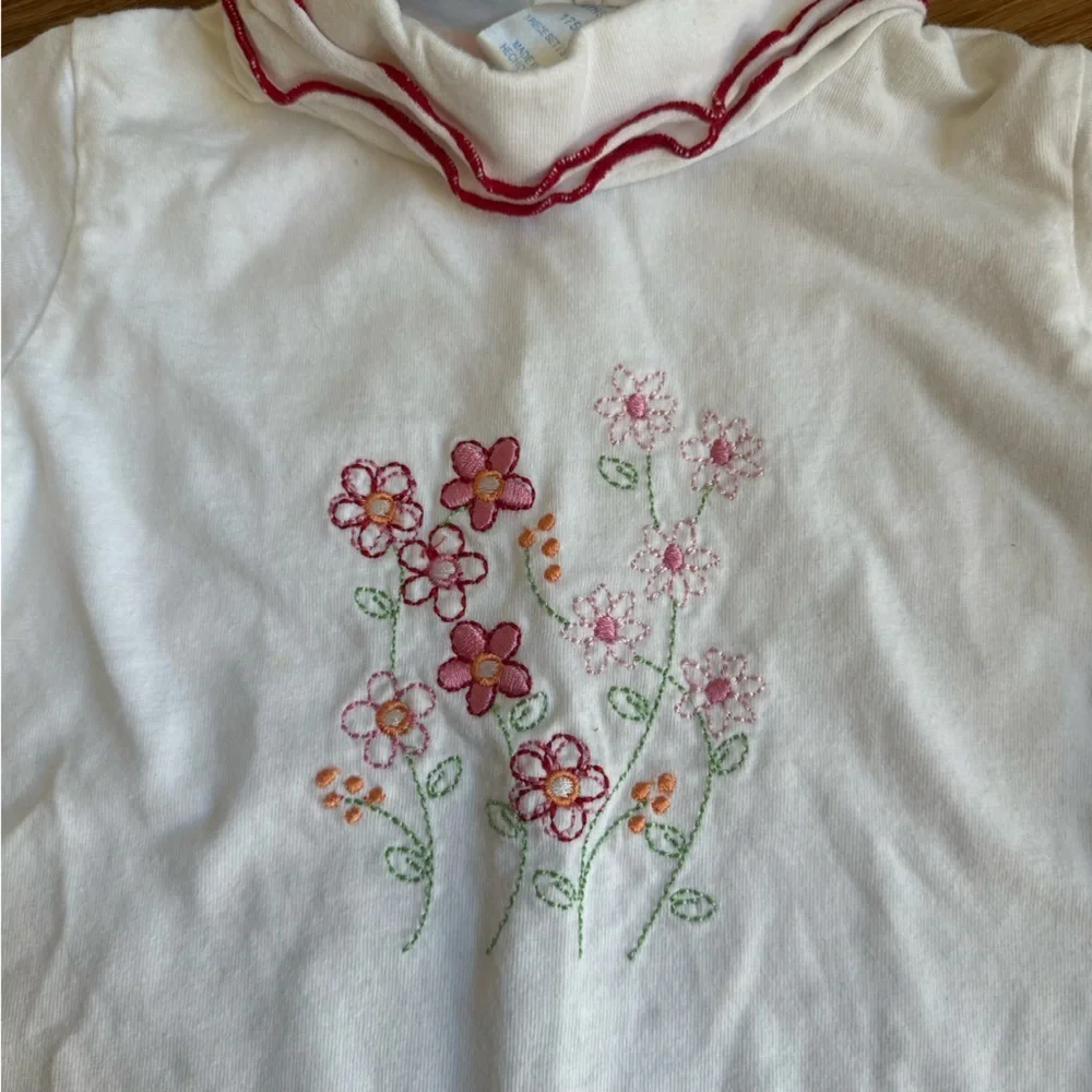 BT KIDS 24 Month Coquette Girly Ruffle Embroidered Long‎ Sleeve shirt